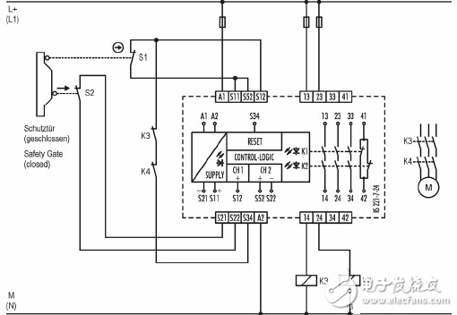 安全繼電器工作原理、接線圖、使用方法